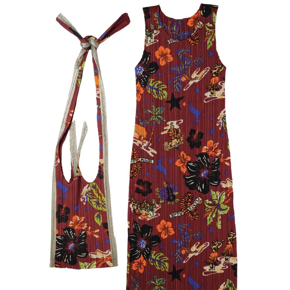 Pleats Please Hawaii Dress & Tote